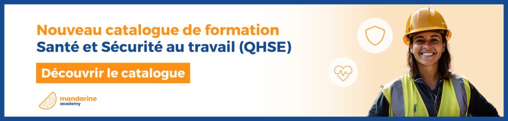 bannière cliquable Nouveau catalogue de formation Santé et Sécurité au travail (QHSE)